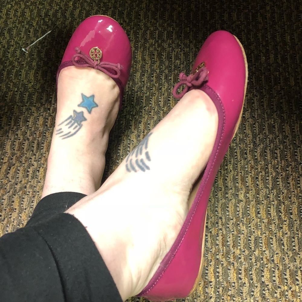 Pink Tory Burch flats size 8.5